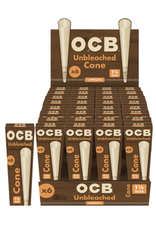 OCB Virgin Unbleached Cones 1.25 (6 Pack)
