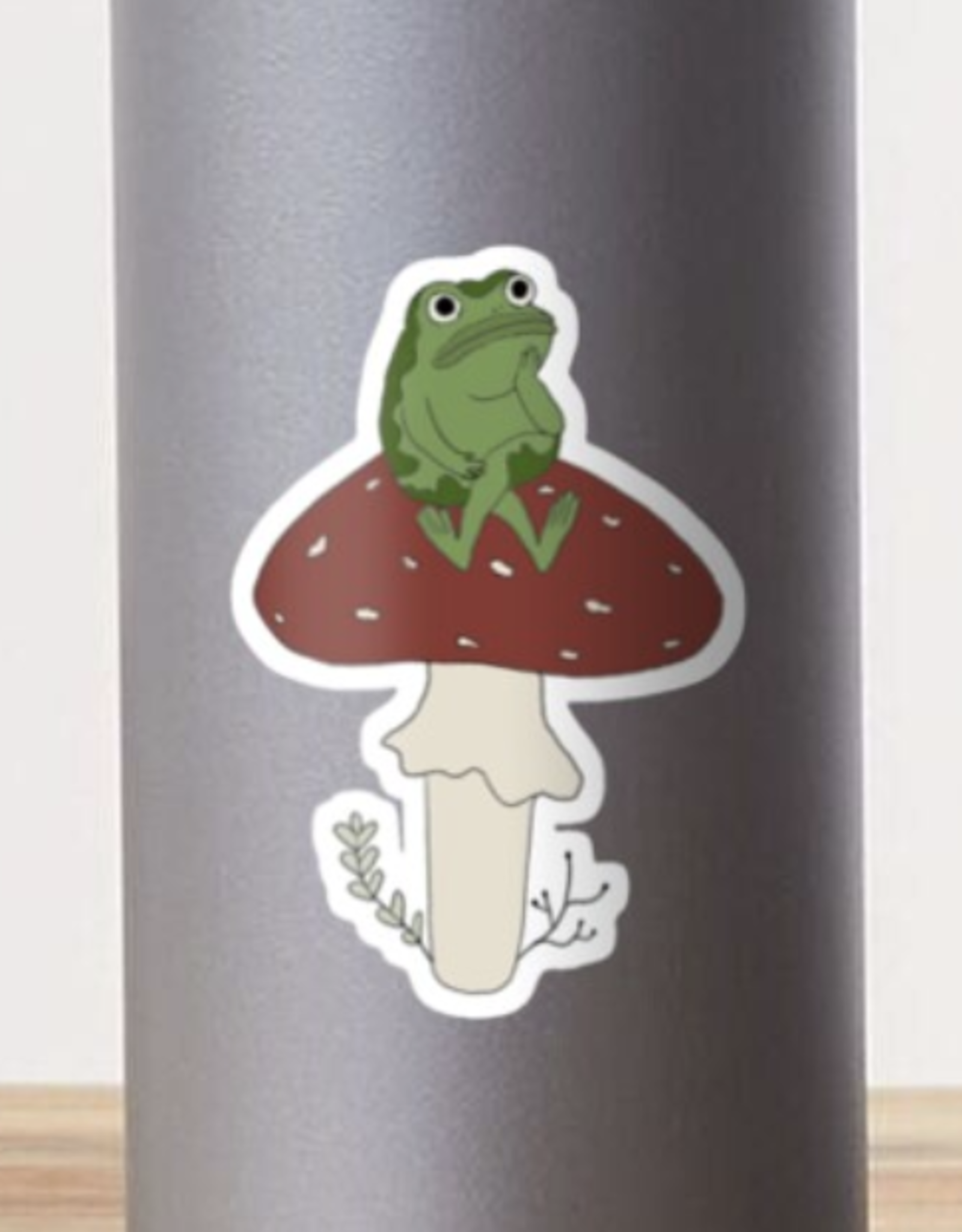 Wall Frog on Mushroom Sticker
