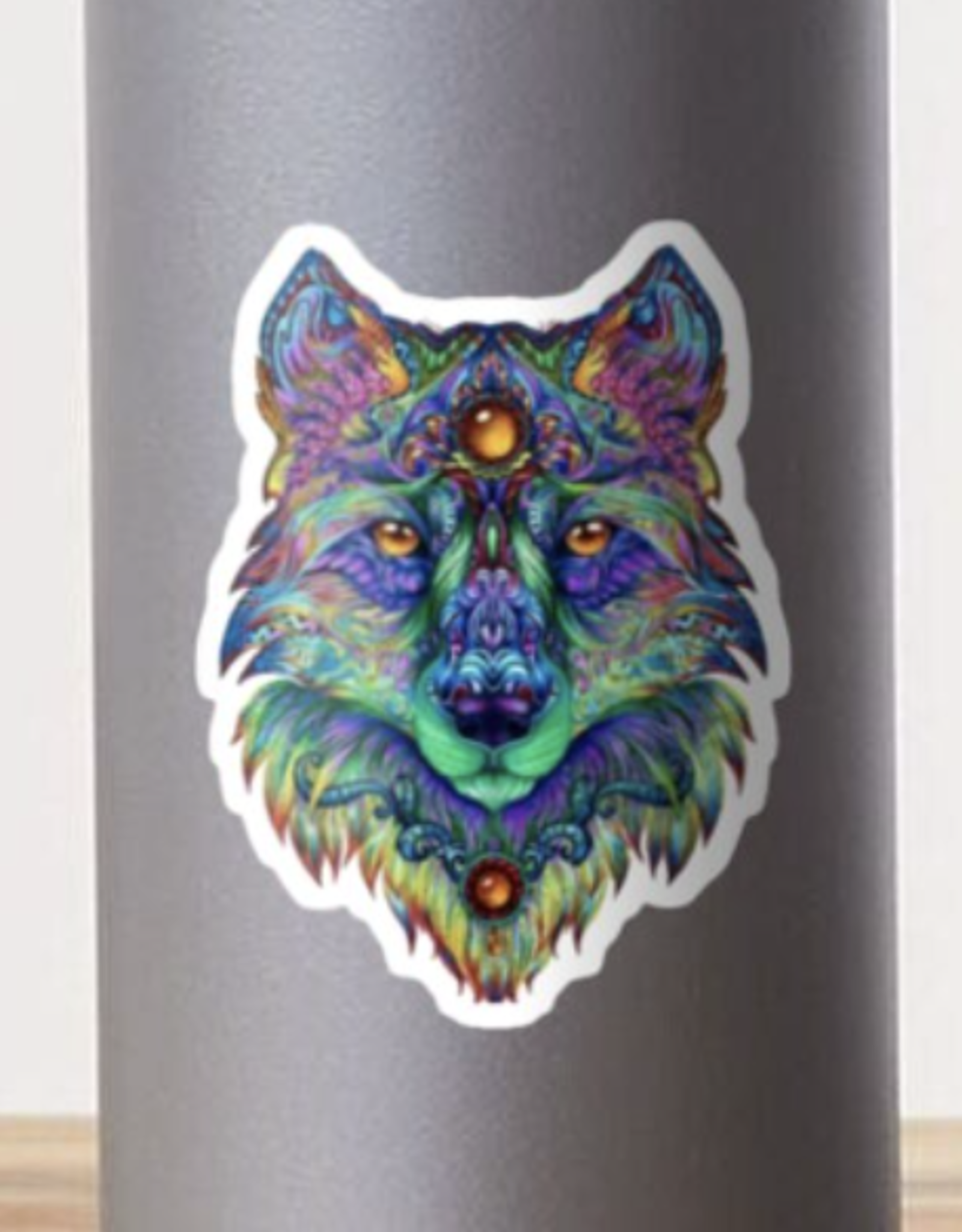 Psychedelic Wolf Sticker