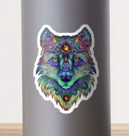 Psychedelic Wolf Sticker