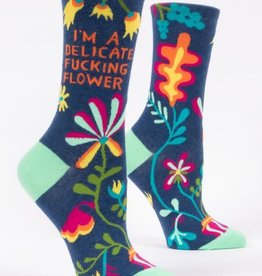 Delicate Fucking Flower Crew Socks