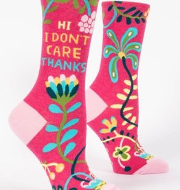 Hi. I Don't Care Crew Socks