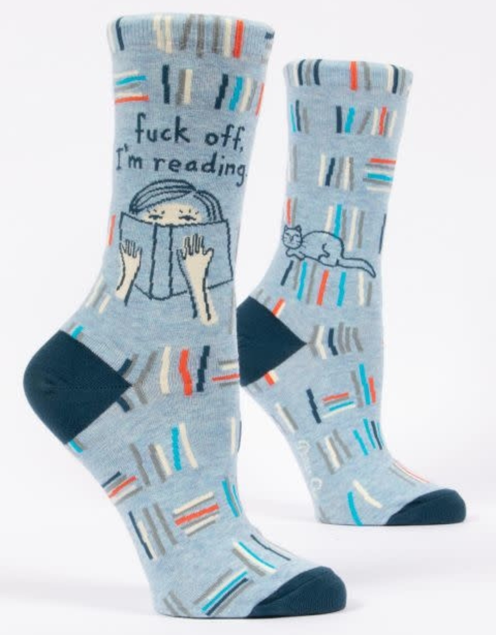 Fuck Off I'm Reading Crew Socks