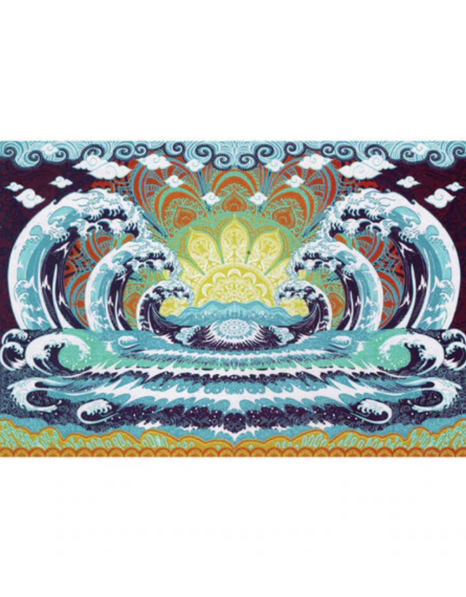 Wave Mandala 3D Tapestry - 60" x 90"