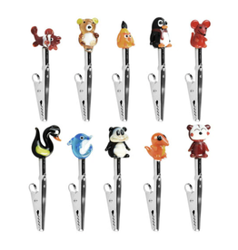 3" Glass Animal Clips - Assorted