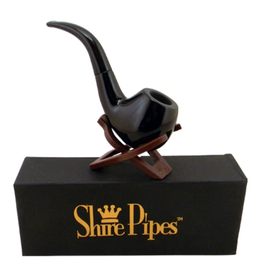 5.5" Bent Ebony Pipe by Shire Pipes