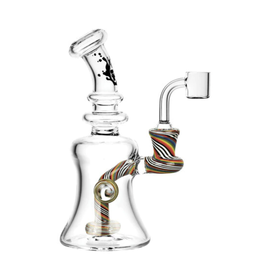 Pulsar 7" Striped Spiral Worked Dab Rig by Pulsar