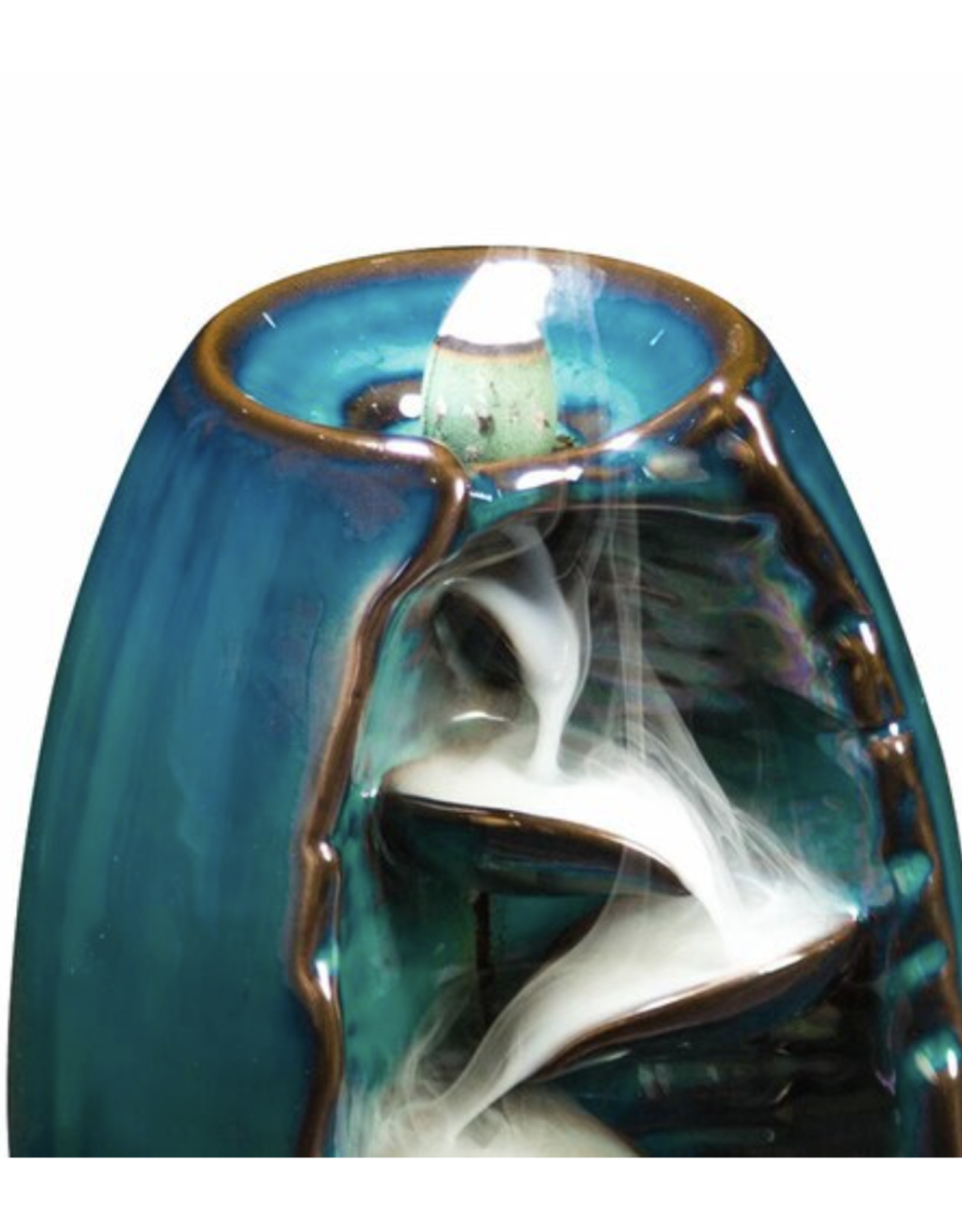 Blue & Green Ceramic Backflow Cone Burner