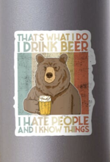 Bear Drink Beer Sticker