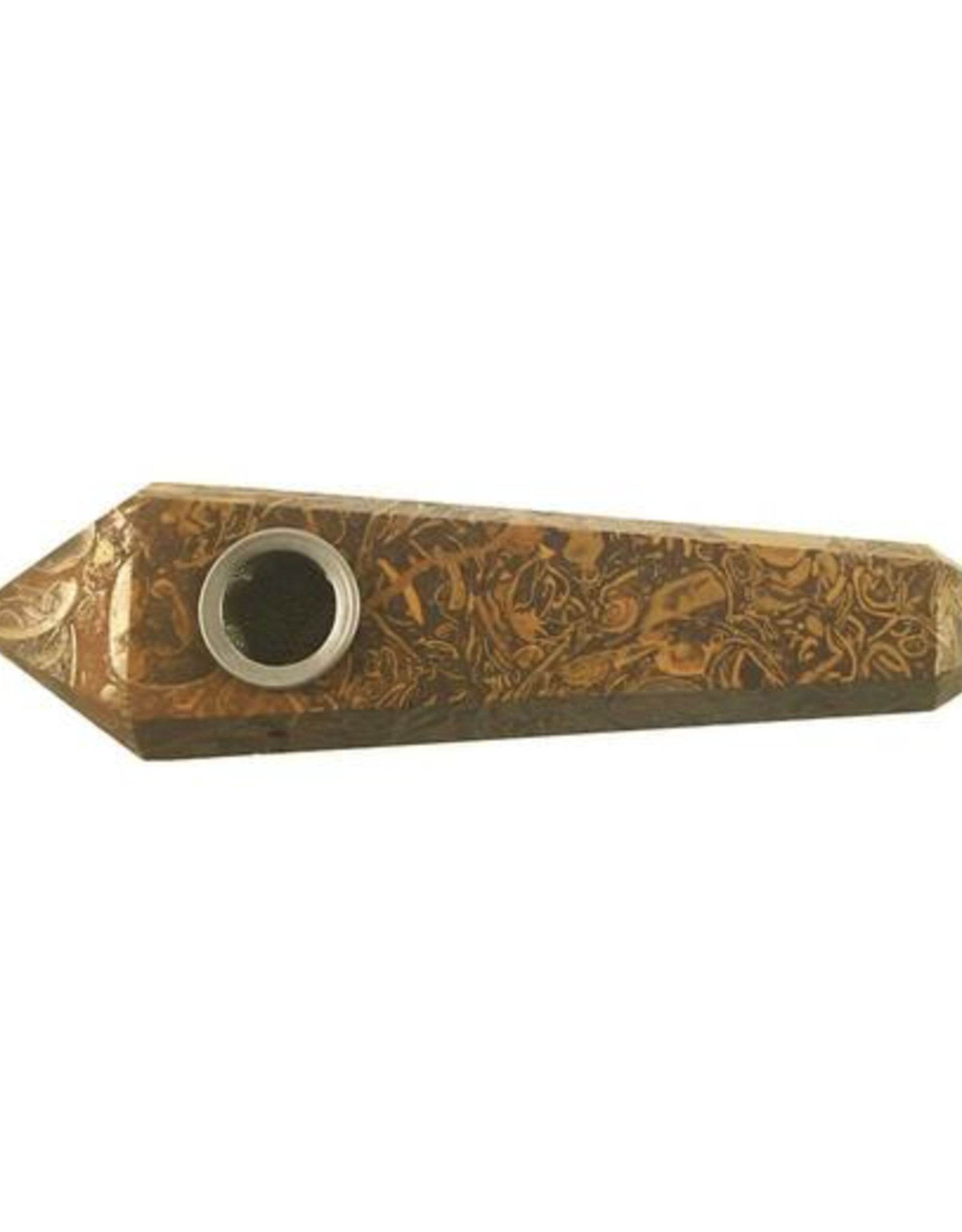Willow - Gold Silk Jade Crystal Pipe