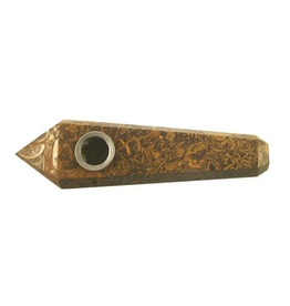 Willow - Gold Silk Jade Crystal Pipe