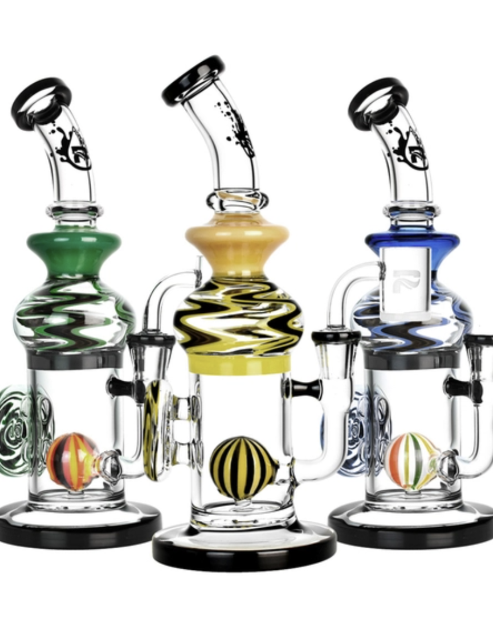 Pulsar 9.5" High Contrast Ball Perc Rig with Reversal & Colour Accents