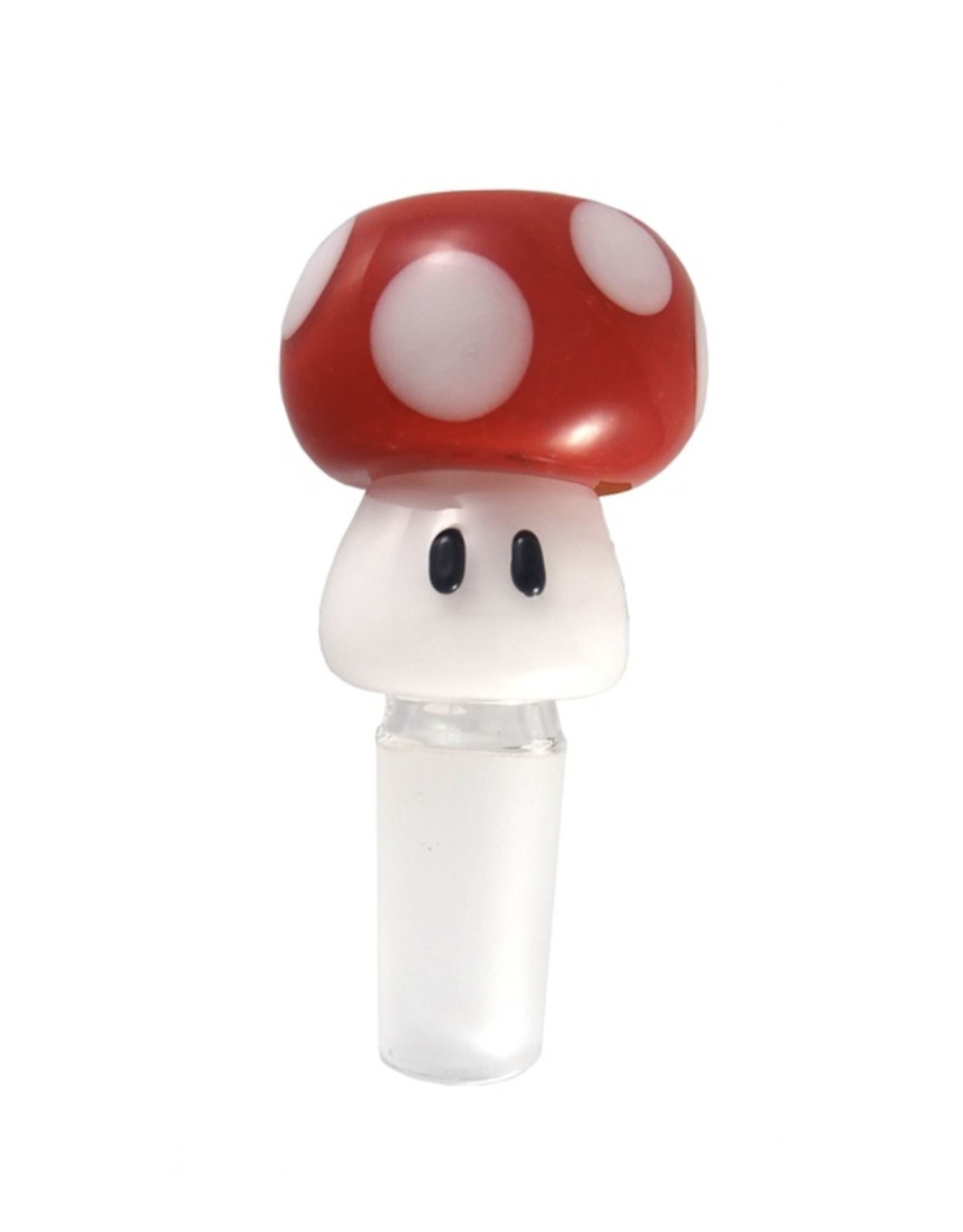14mm Male Red Mushroom Bowl by Empire Glass