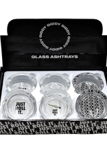 Just Roll It 3.3" x 1.4" Glass Ashtray by Giddy