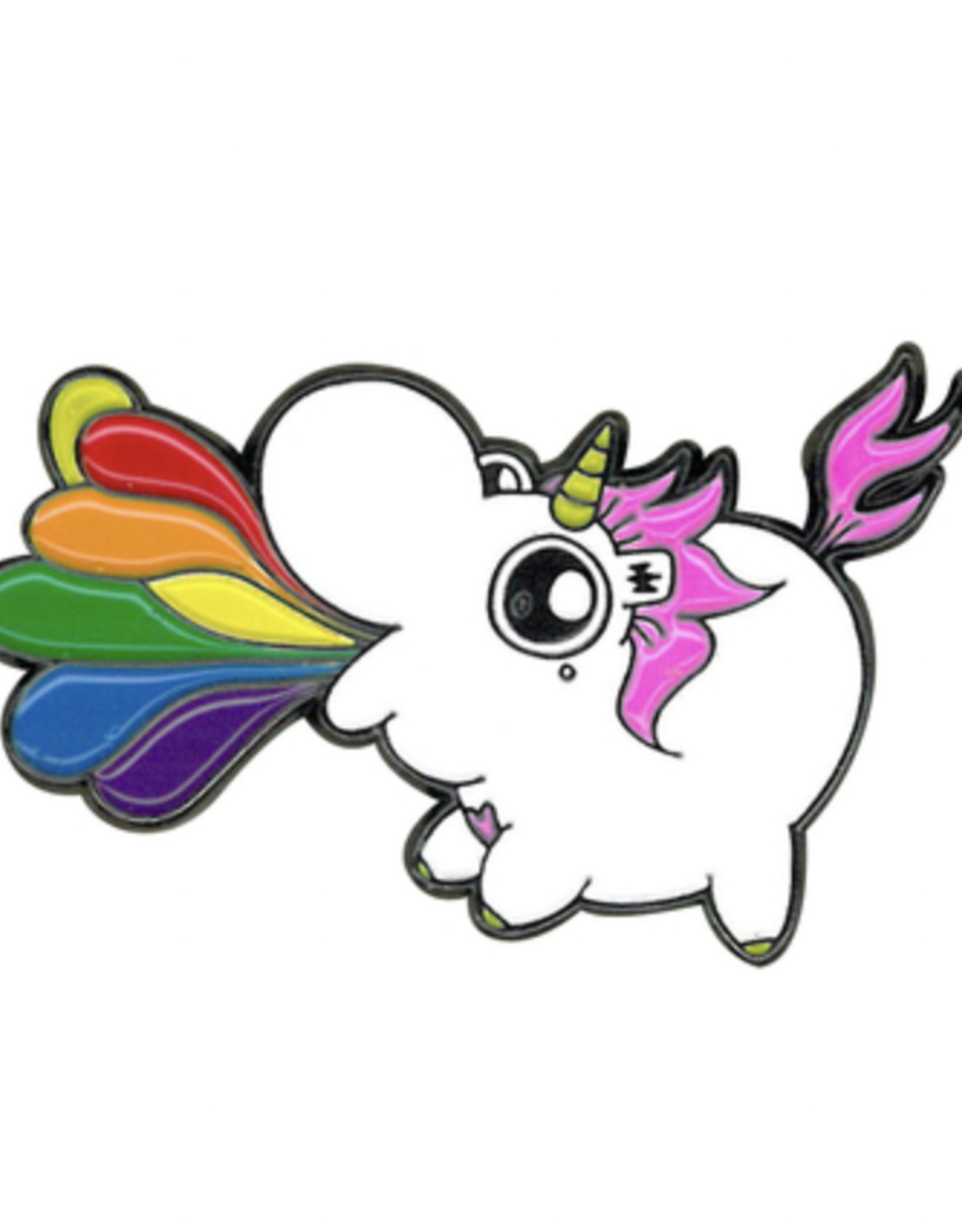 Chubby Unicorn Rainbow Enamel Pin