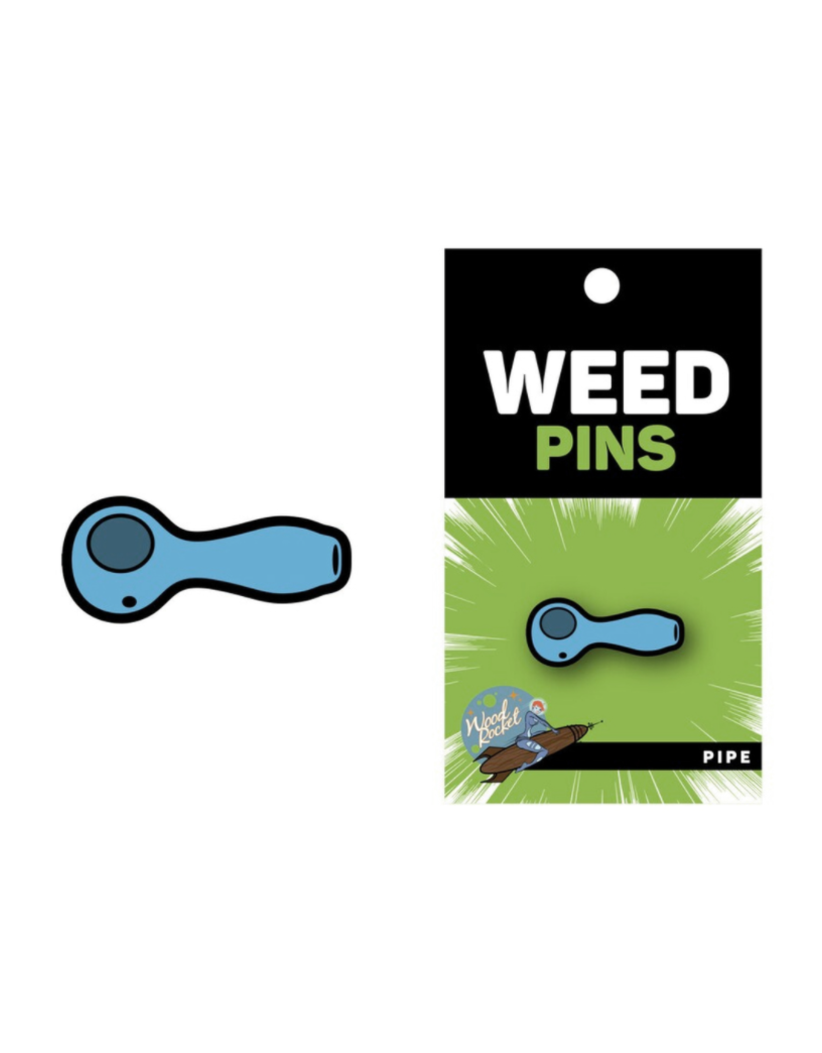 Blue Pipe - WoodRocket Weed Pins