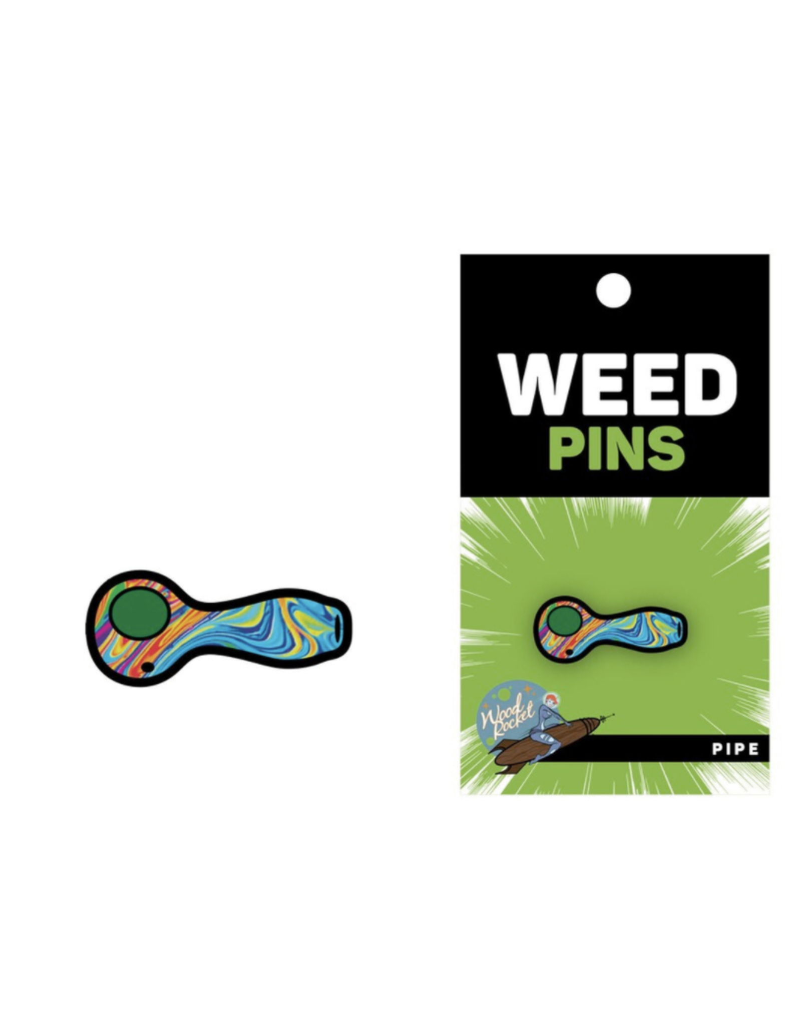 Swirl Pipe - WoodRocket Weed Pins
