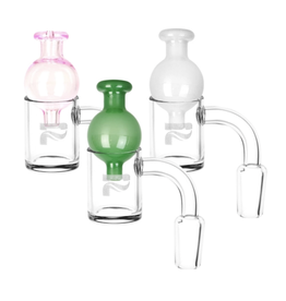 Pulsar 14mm 90°Quartz Banger & Ball Carb Cap Set by Pulsar - Assorted Colours