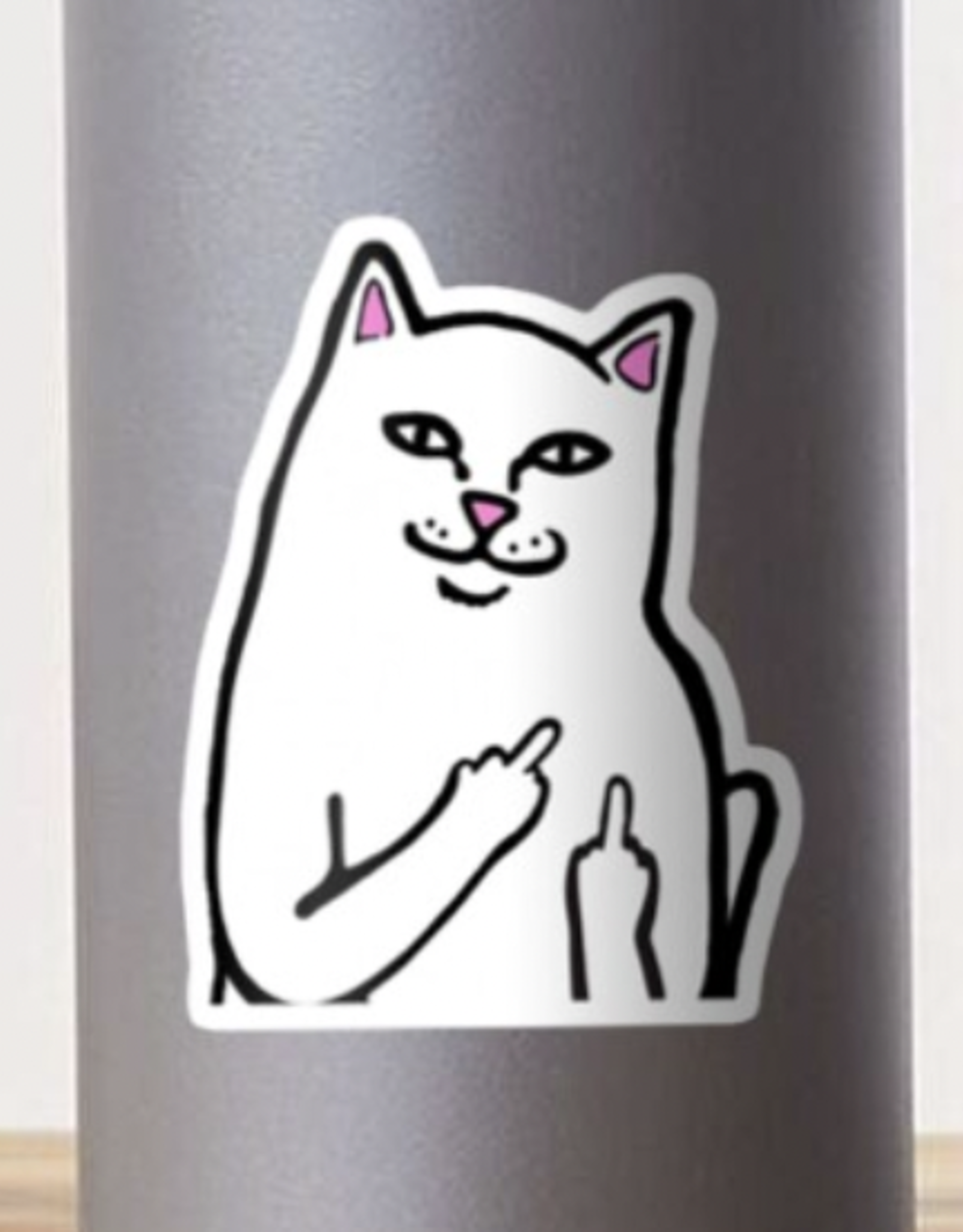 Cat Middle Finger Sticker