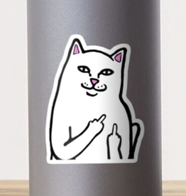 Cat Middle Finger Sticker
