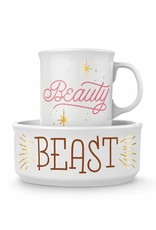 Beauty & Beast Ceramic Mug & Dog Bowl Set