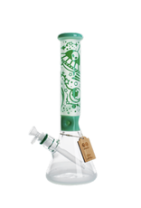 Cheech 14" Green Spaceship Sandblast Beaker by Cheech