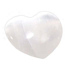 Selenite Puffy Heart