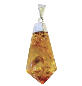 Faceted Teardrop Pendant - Citrine