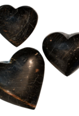 Black Tourmaline w/ Iron Puffy Heart