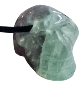 Drilled Skull Pendant - Fluorite