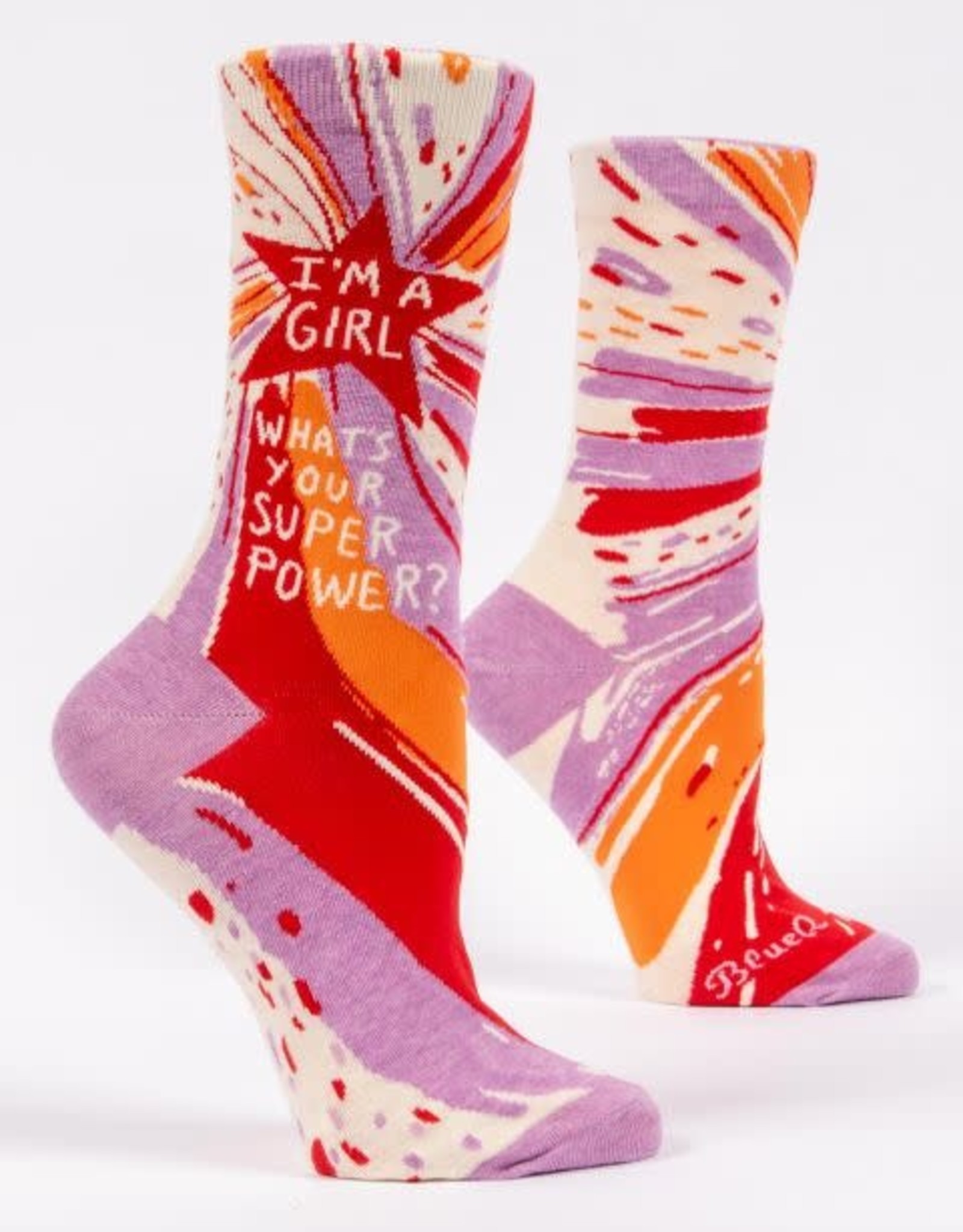 I'm a Girl Superpower Crew Socks