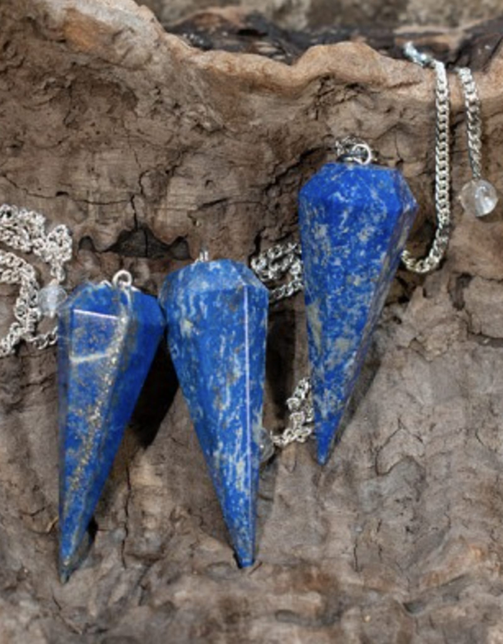 Faceted Pendulum - Lapis Lazuli