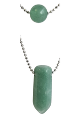 Layered Bead & Point Necklace - Green Aventurine