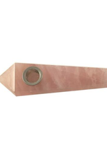 Phoebe - Rose Quartz Crystal Pipe