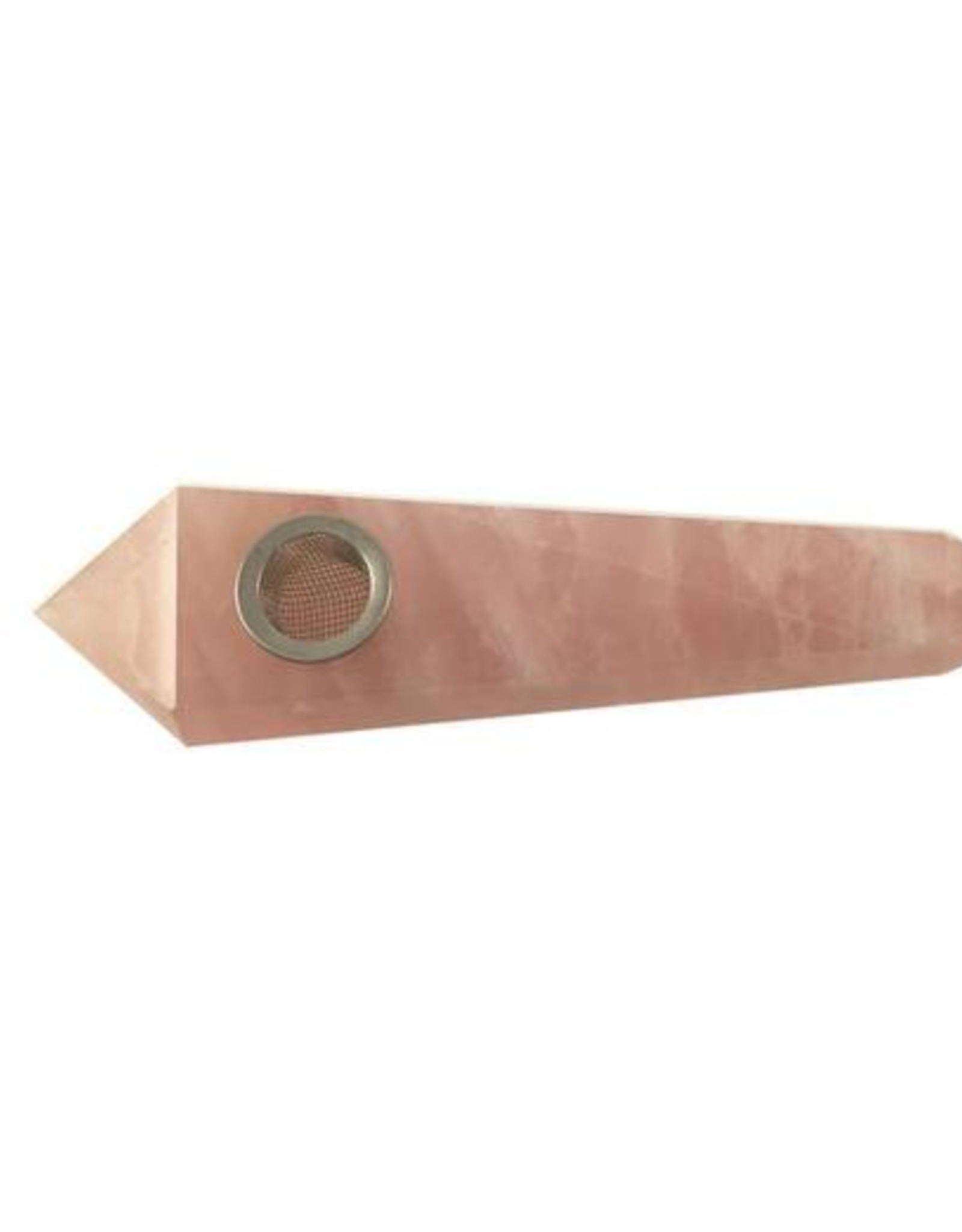 Phoebe - Rose Quartz Crystal Pipe