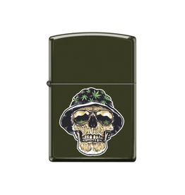 Zippo Leaf Cannabis Skull Zippo