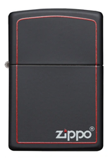Zippo Black Matte Zippo w/ Border