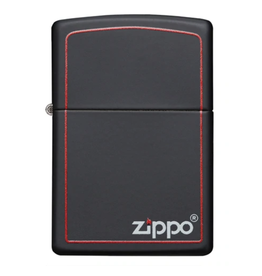 Zippo Black Matte Zippo w/ Border