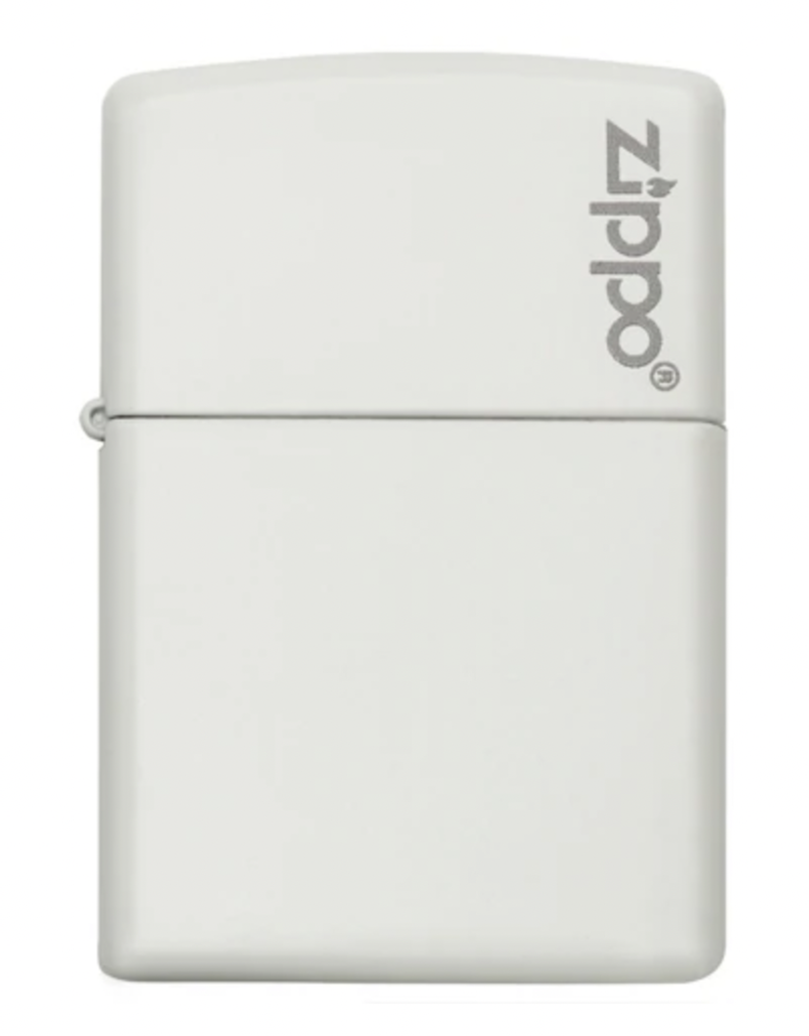 Zippo White Matte Zippo w/Logo
