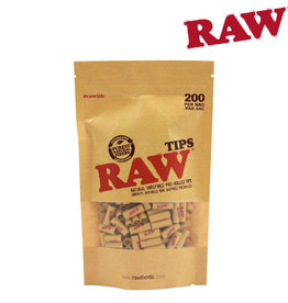 RAW RAW Pre-Rolled Unbleached Tips 200/bag