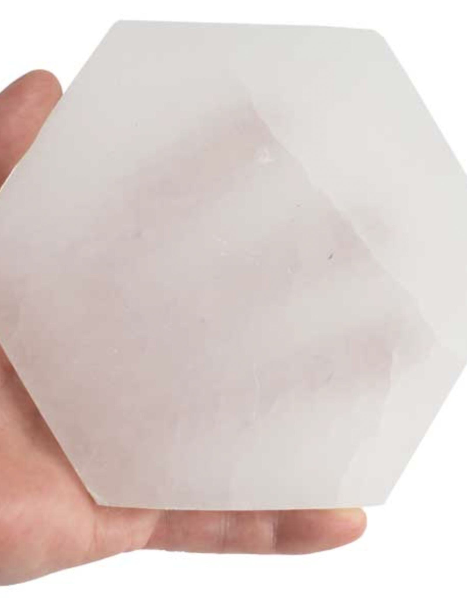 Hexagon Selenite Charging Plate ~14cm