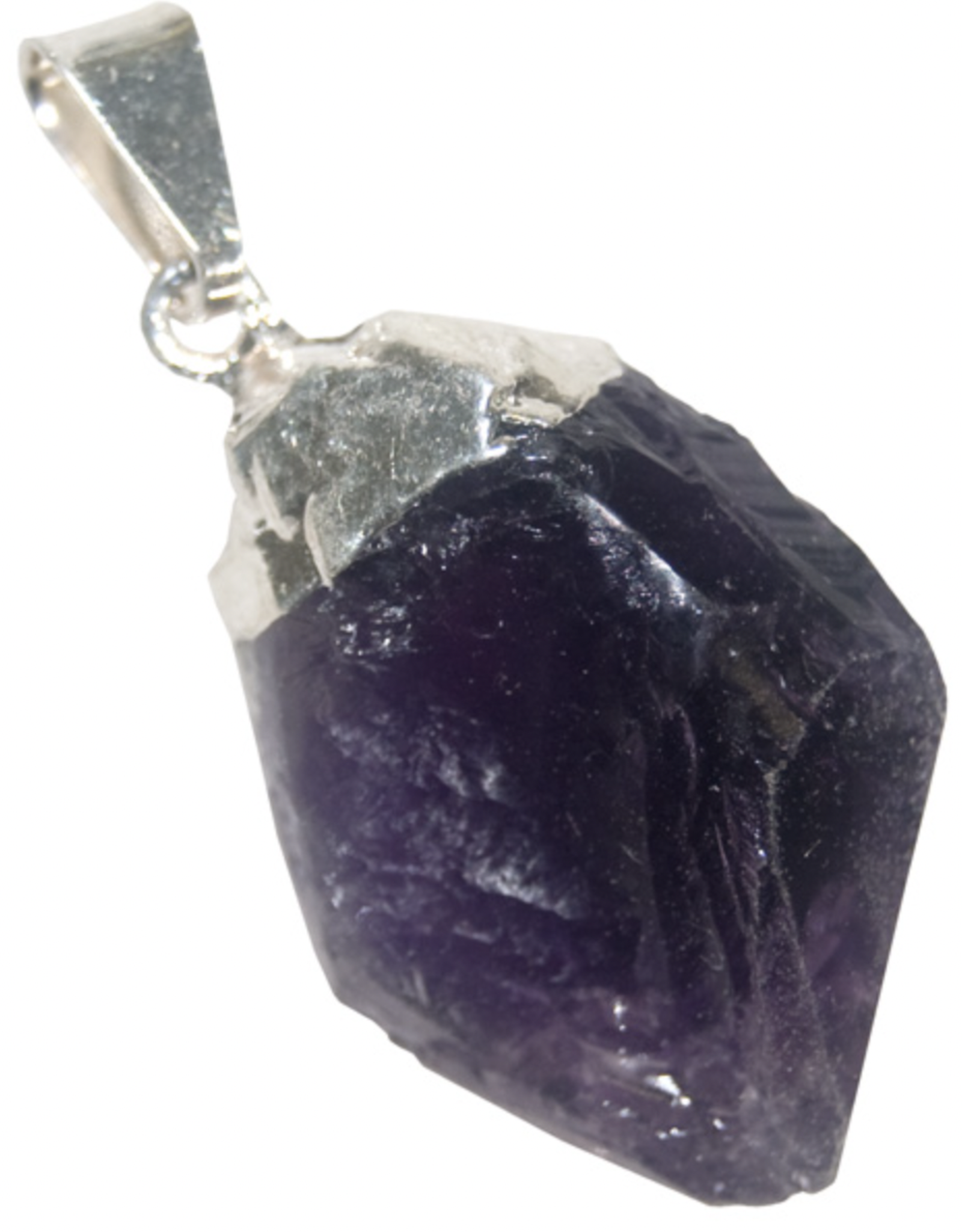 Pendant - Amethyst Point, Rough (Electroplated)