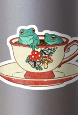 Tea Cup Frogs Sticker