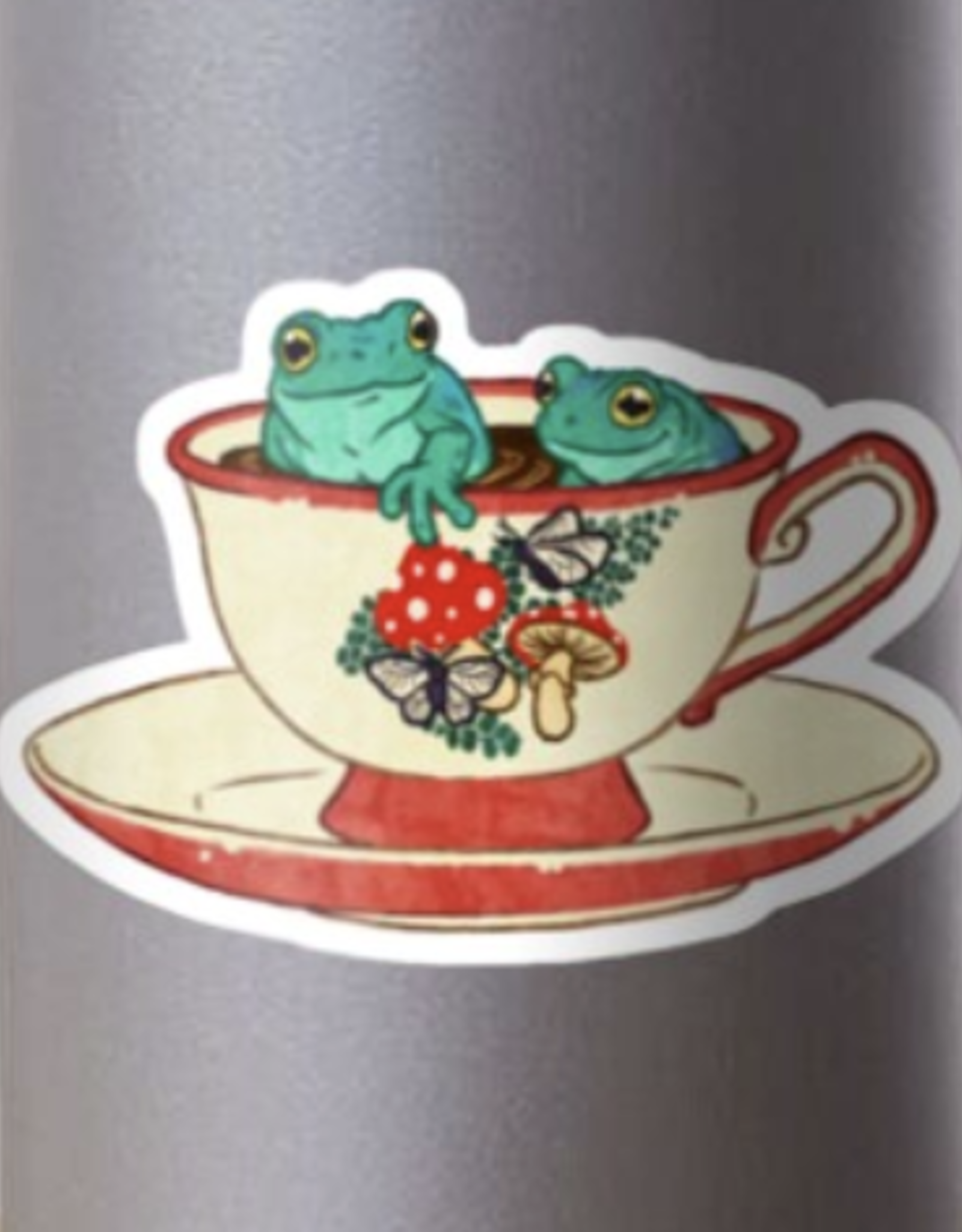 Tea Cup Frogs Sticker