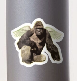 Harambe from Above Sticker