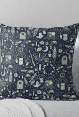 Fairy Garden: Midnight Throw Pillow