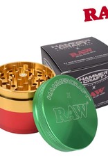 RAW Rasta 2.5" 4 Piece Grinder by RAW X Hammercraft