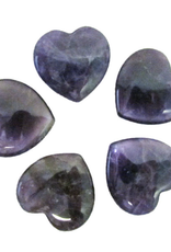 25mm Mini Heart Stone - Amethyst (1")