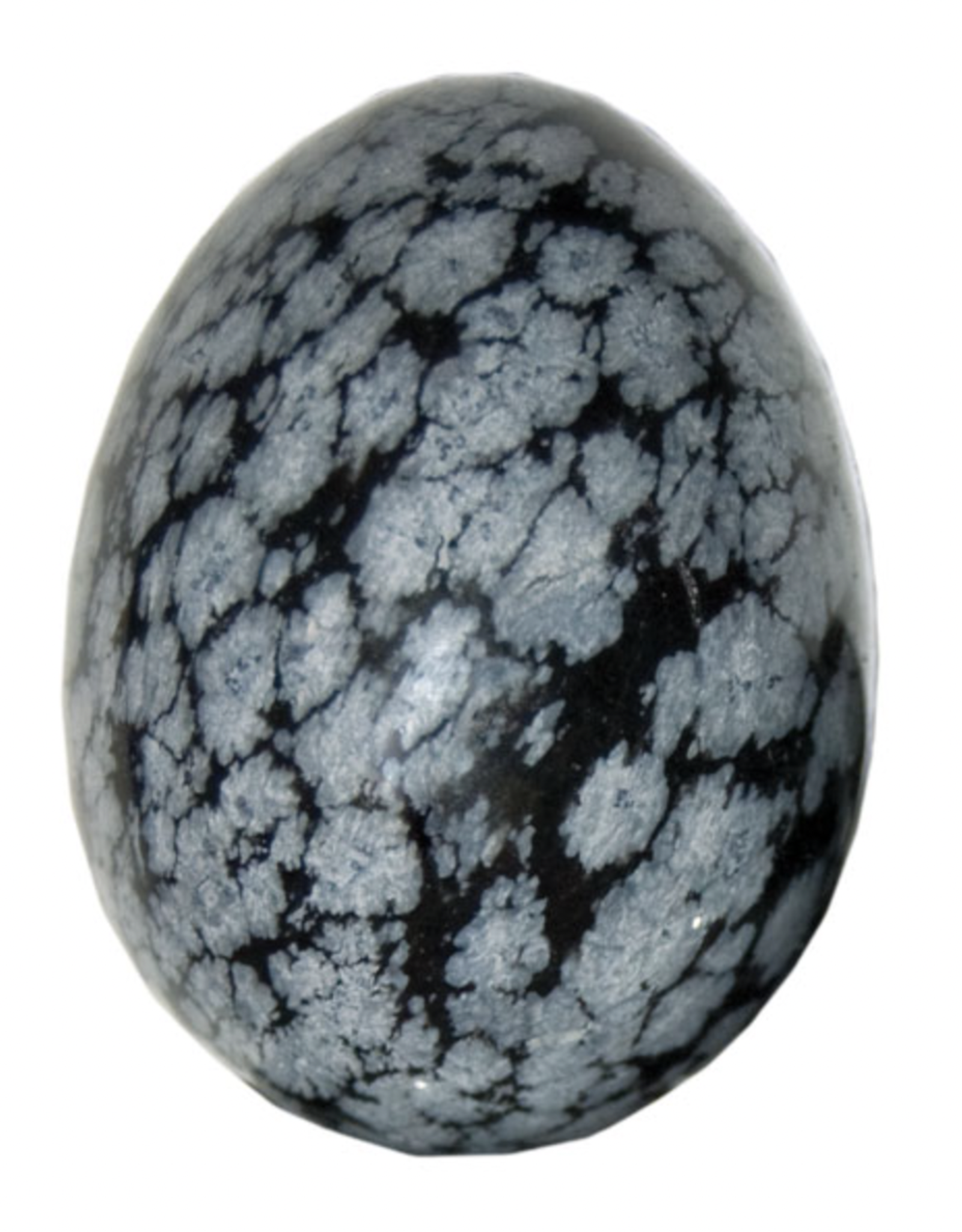 Egg - Snowflake Obsidian