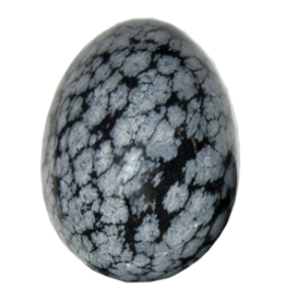 Egg - Snowflake Obsidian